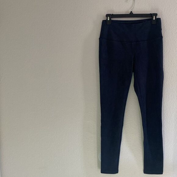 J Mclaughlin Blue Suede Tight Pants Small - Picture 3 of 5